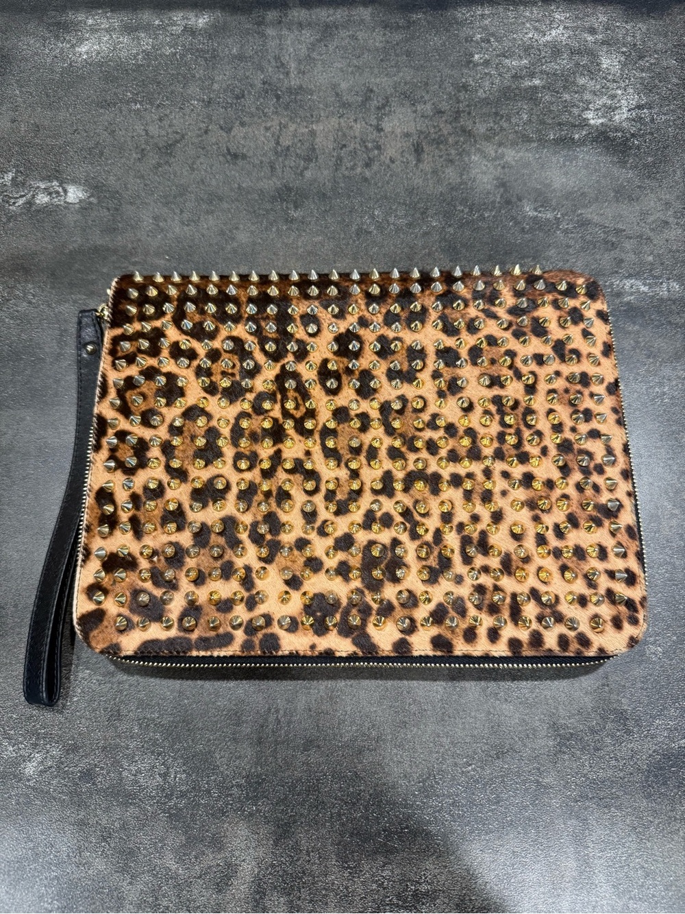 Christian Louboutin pony hair, panettone iPad holder